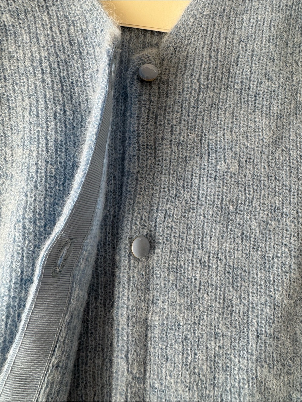 Sezane NWT Sky Blue Barry Mohair Cardigan - Picture 3 of 8